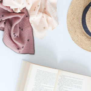 Fular Corazones Moca