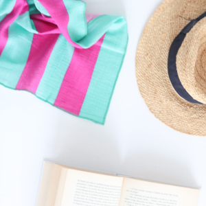 Fular Rayas Mint – Cereza